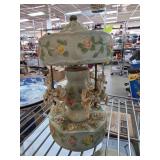 Ceramic Carousel Music Box with Floral Decoration
