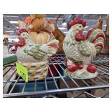 Royal Doulton Chanticleer Rooster Salt Pepper Shak