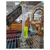 Clear Glass Bud Vase With Flared Rim