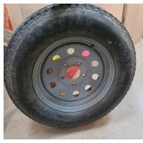 Loadstar Tire with Rim, Model ST205/75D15