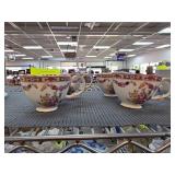 Three Floral Porcelain Teacups