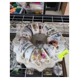 Decorative Cups and Plate Display