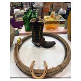 Decorative Mini Boot With Lasso Set