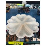 White Ceramic Divided Serving Dish