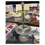 Three-Tiered Metal Serving Stand