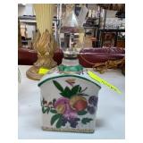 Hand-Painted Decorative Ceramic Bottle with Stoppe