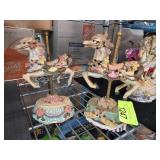 Hand-Painted Carousel Horse Figurines