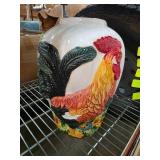 Ceramic Vase with Colorful Rooster Motif