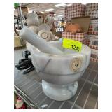 White Marble Mortar and Pestle Set