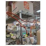 Red Metal Longhorn Shaped Wall Decor