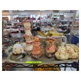Decorative Figurines, Mugs, and Tray