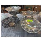 Decorative Assorted Metal Bowls and Trays