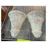 Ceramic Floral Wall Pockets