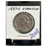 1937-S Buffalo Nickel in Extra Fine Condition