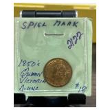 1850s Queen Victoria Spiel Mark Coin