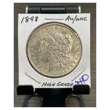 1898 Morgan Silver Dollar in AU/UNC Condition