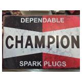 Champion Spark Plugs Metal Sign