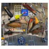 Fishing Lures, Knife, and Miscellaneous Items