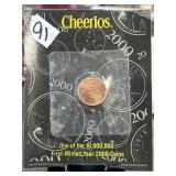 2000 Cheerios Sacagawea Dollar in Packaging