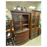 Wooden China Cabinet with Glass Door and Drawers