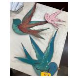 Metal Wall Decor Birds in Flight Set