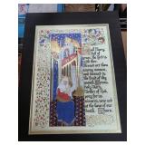 Illuminated Religious Artwork with Catholic Certif