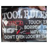 Tool Rules Sign With Humorous Text