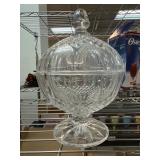 Pressed Glass Pedestal Lidded Compote Dish