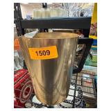 Gold-Tone Aluminum Pitcher with Black Handle