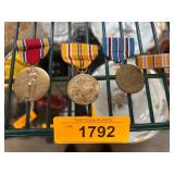 3 World War II Military Medals