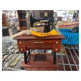 Wood and Plastic Sewing Machine Music Box