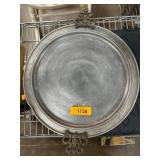 Vintage Metal Serving Tray With Ornate Handles