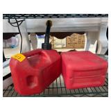 Plastic Red Gasoline Containers