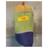 Colorful Woven Fabric Roll with Red Cord