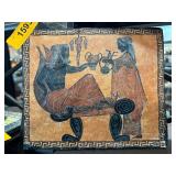 Greek-Style Ceramic Plaque With Mythological Scene