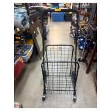 Metal Rolling Shopping Cart with Handle