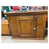 Wooden Cabinet with Single Door and Open Interior