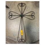 Wire Cross with Decorative Beads
