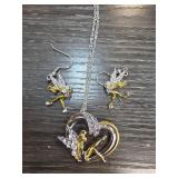 Tinker Bell Jewelry Set with Necklace and Earrings