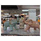 Ceramic Elephants With Gold Details