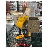 Lot: Clock, Vase, Holder, Wind Chime, Glassware
