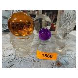 Decorative Glass Orbs and Stands