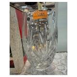 Nieman Lead Crystal Vase With Decorative Etching