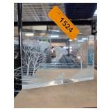 Lucite Sculpture Signed M. Wald Featuring Ducks