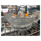 Pressed Glass Citrus Juicer with Handle