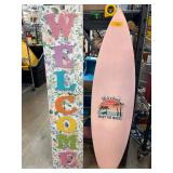 Decorative Wooden Wall Signs with Floral and Beach