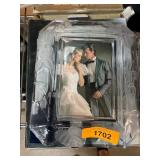 Pressed Glass Photo Frame with Floral Details