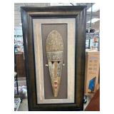 Framed Decorative African-Inspired Mask