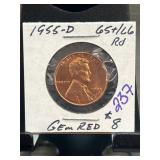 1955-D Lincoln Wheat Cent Gem Red