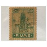 Fiume 1919 20 Cent Emerald Green Stamp
